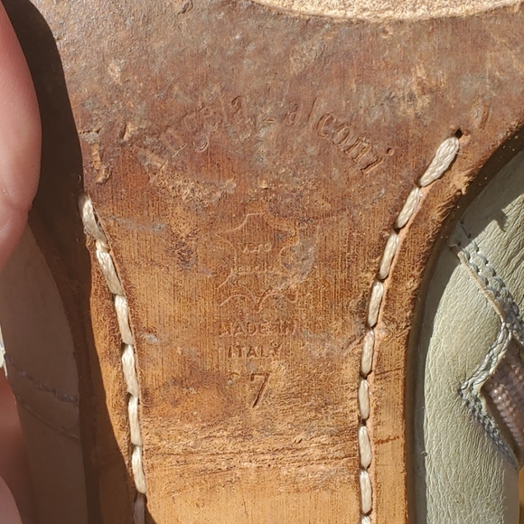 Vintage Italian Pale Blue Leather Slouchy Pointy Boots Sz 7 Angela Falconi! - Picture 4 of 6